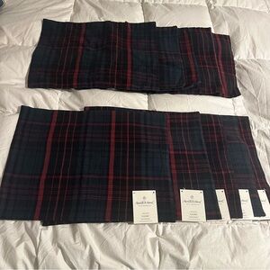 Hearth & Hand With Magnolia Green Red Plaid Linen Cotton Placemats 10